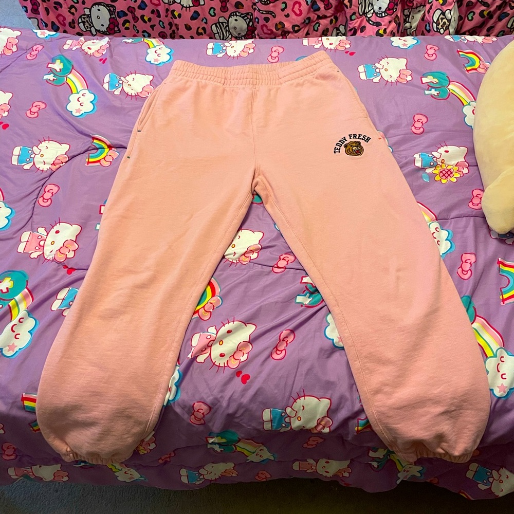 Pink Teddy Fresh Bear Mascot Sweatpants